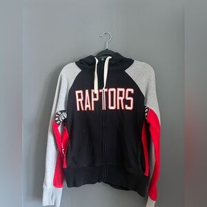 Toronto Raptors Women's Black and Red Hoodie